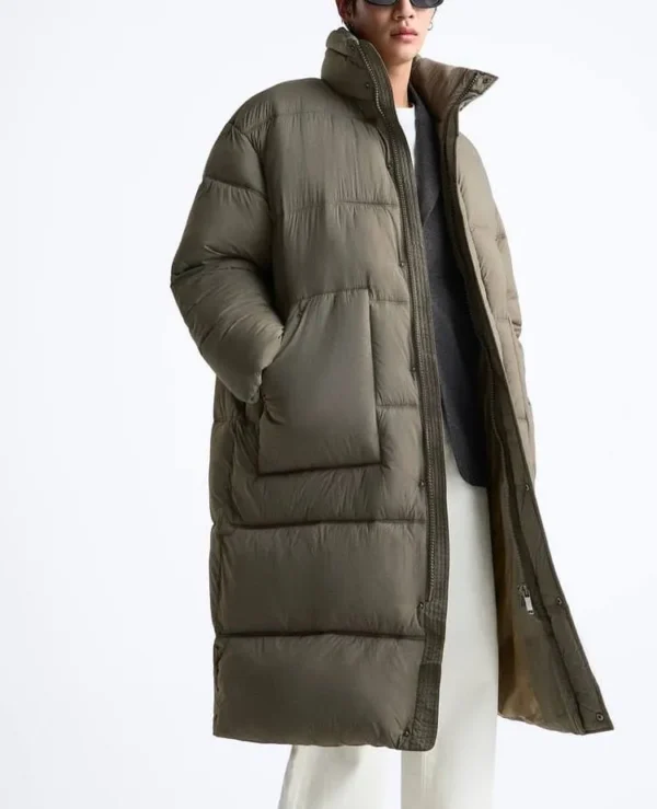 LONG PUFFER COAT - Mink - Image 4