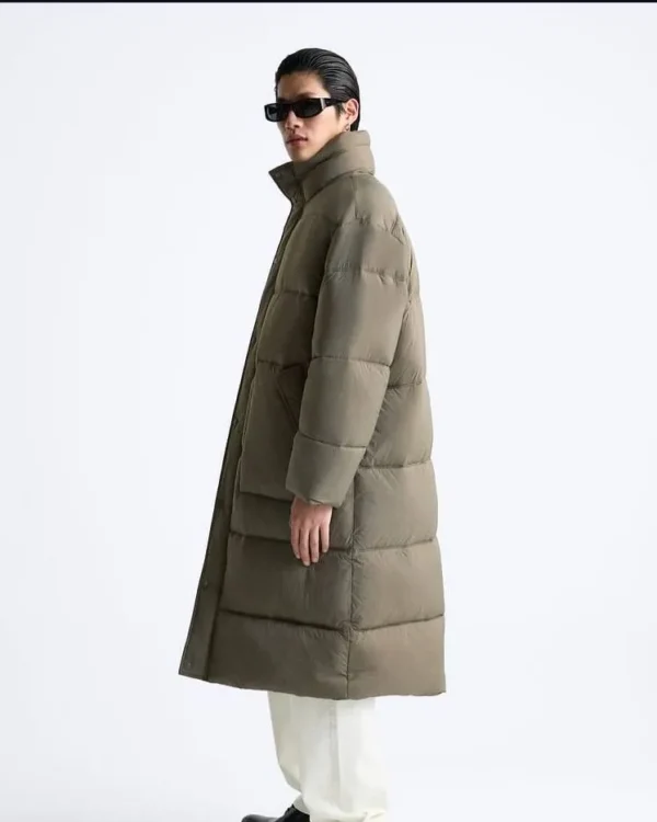 LONG PUFFER COAT - Mink - Image 3